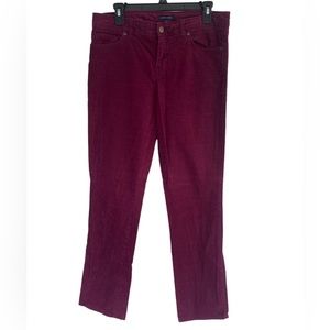 🟠TOMMY HILFIGER | WOMEN'S BURGANDY SUEDE PANTS